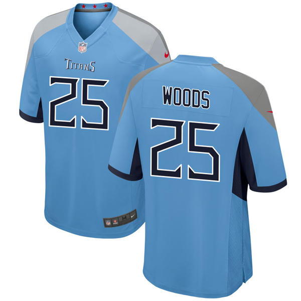 Mens Tennessee Titans #25 Xavier Woods Nike Light Blue Alternate Vapor F.U.S.E. Limited Jersey