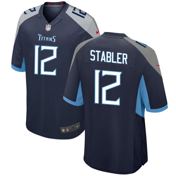 Mens Tennessee Titans Retired Player #12 Ken Stabler Nike Navy Vapor F.U.S.E. Limited Jersey