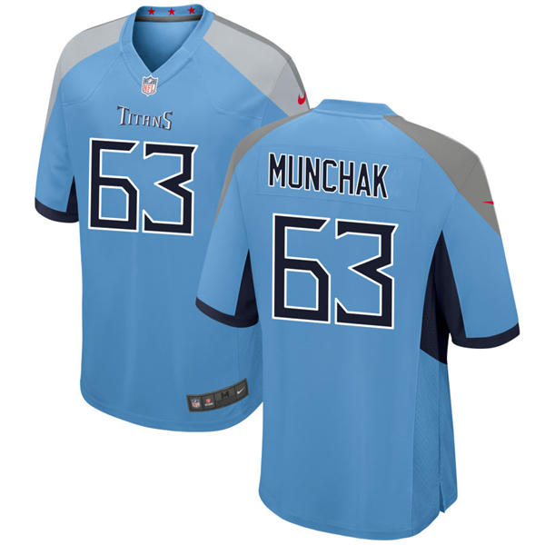 Mens Tennessee Titans Retired Player #63 Mike Munchak Nike Light Blue Alternate Vapor F.U.S.E. Limited Jersey