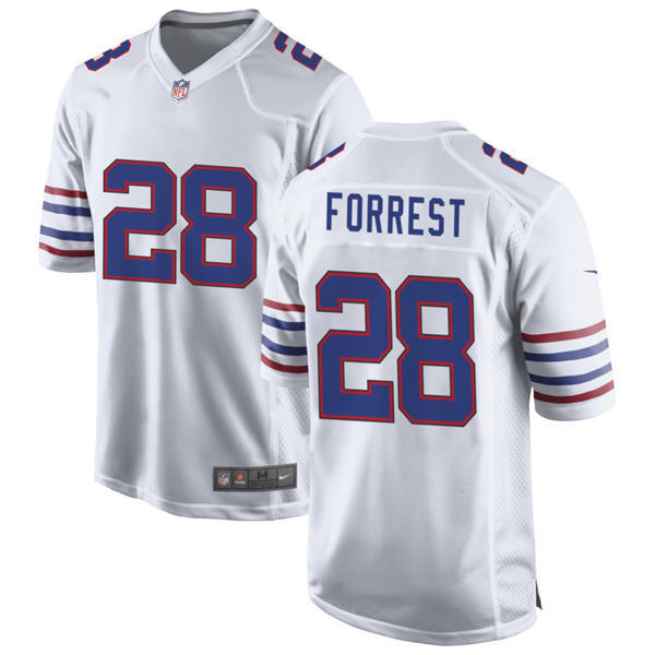 Mens Buffalo Bills #28 Darrick Forrest Nike White Alternate Retro Vapor Limited Jersey