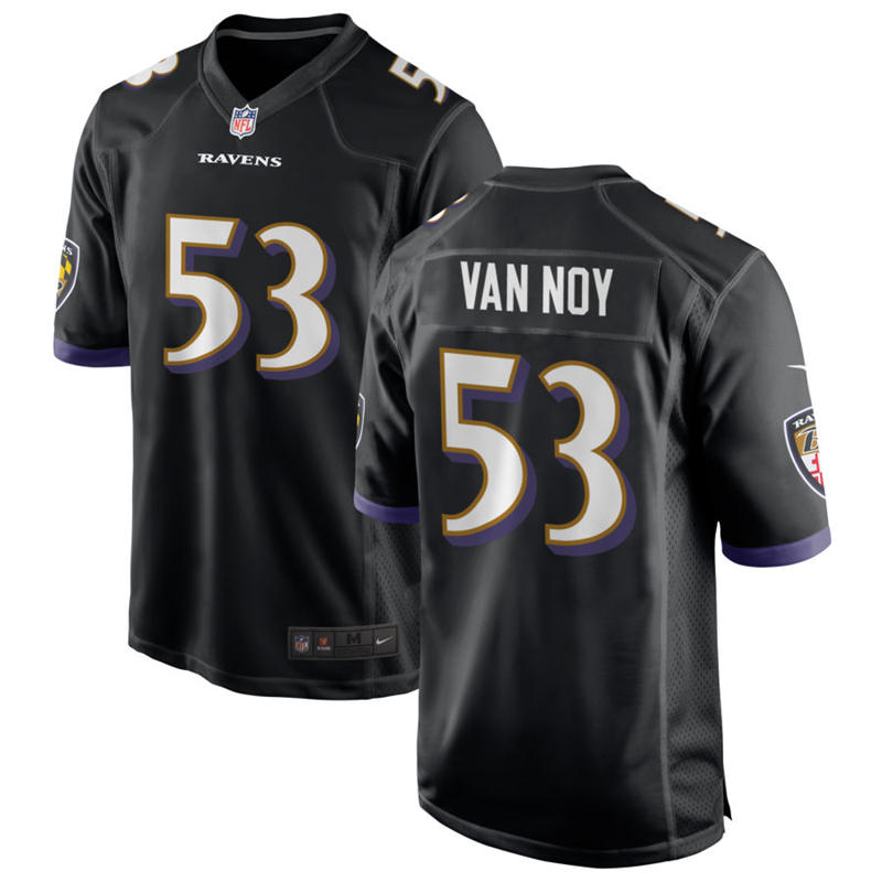 Youth Baltimore Ravens #53 Kyle Van Noy Nike Black Alternate Limited Jersey