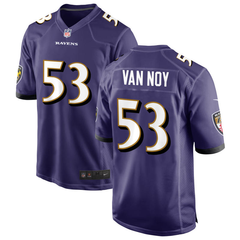 Youth Baltimore Ravens #53 Kyle Van Noy Nike Purple Limited Jersey