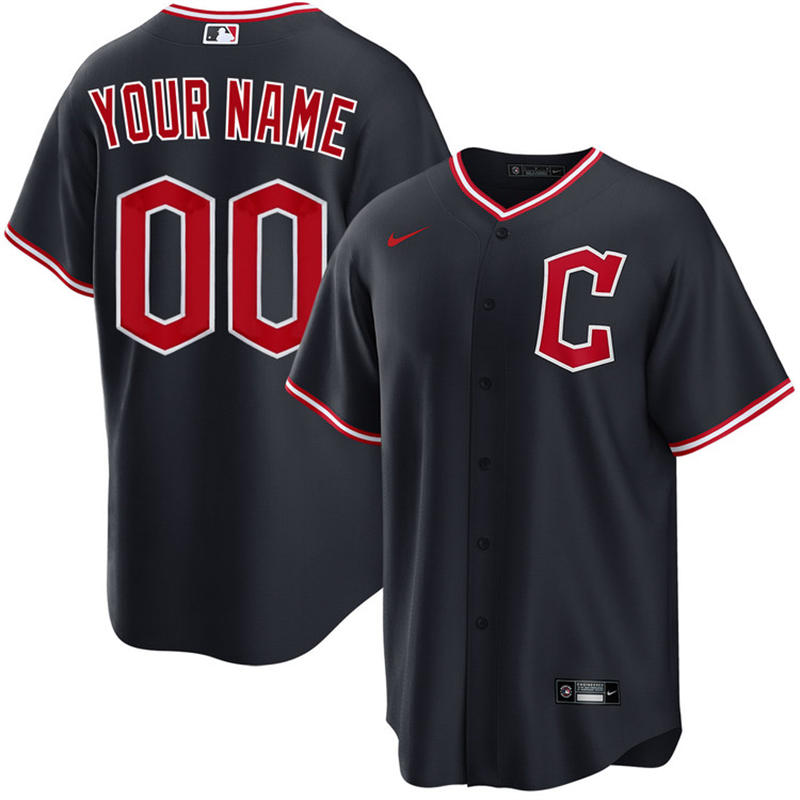 Mens Youth Womens Cleveland Guardians Custom Nike 2025 Navy Alternate Limited Jersey