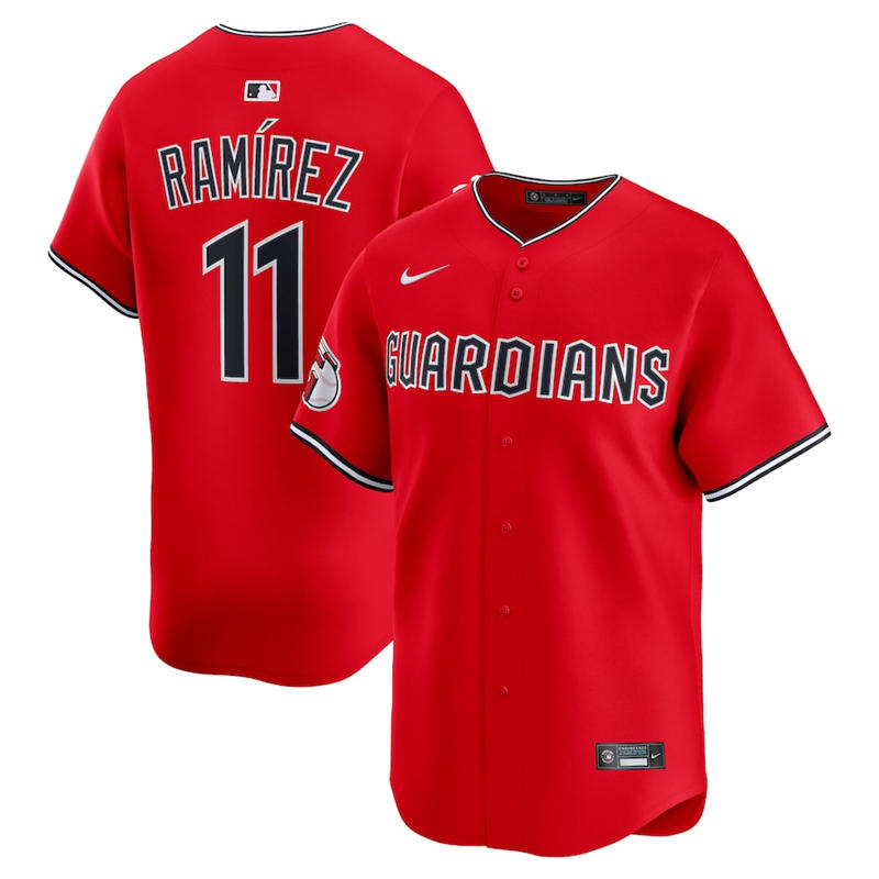 Womens Cleveland Guardians #11 Jose Ramirez Nike 2025 Red Alternate Limited Player Jersey