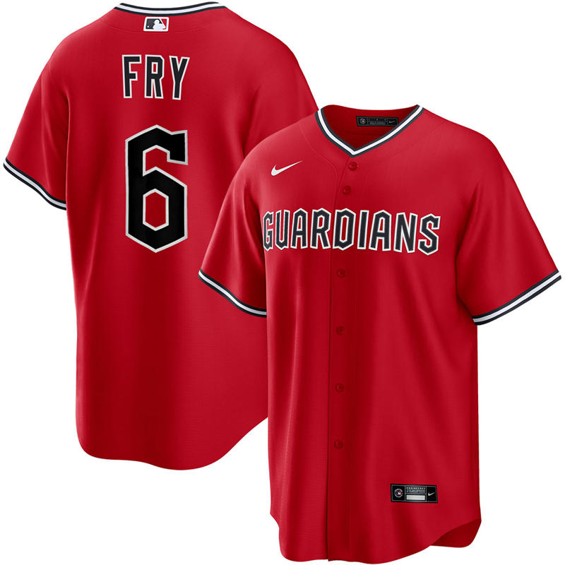 Womens Cleveland Guardians #6 David Fry Nike 2025 Red Alternate Limited Player Jersey