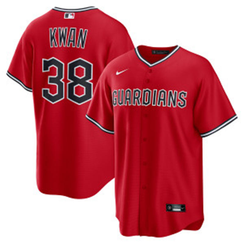 Womens Cleveland Guardians #38 Steven Kwan Nike 2025 Red Alternate Limited Player Jersey