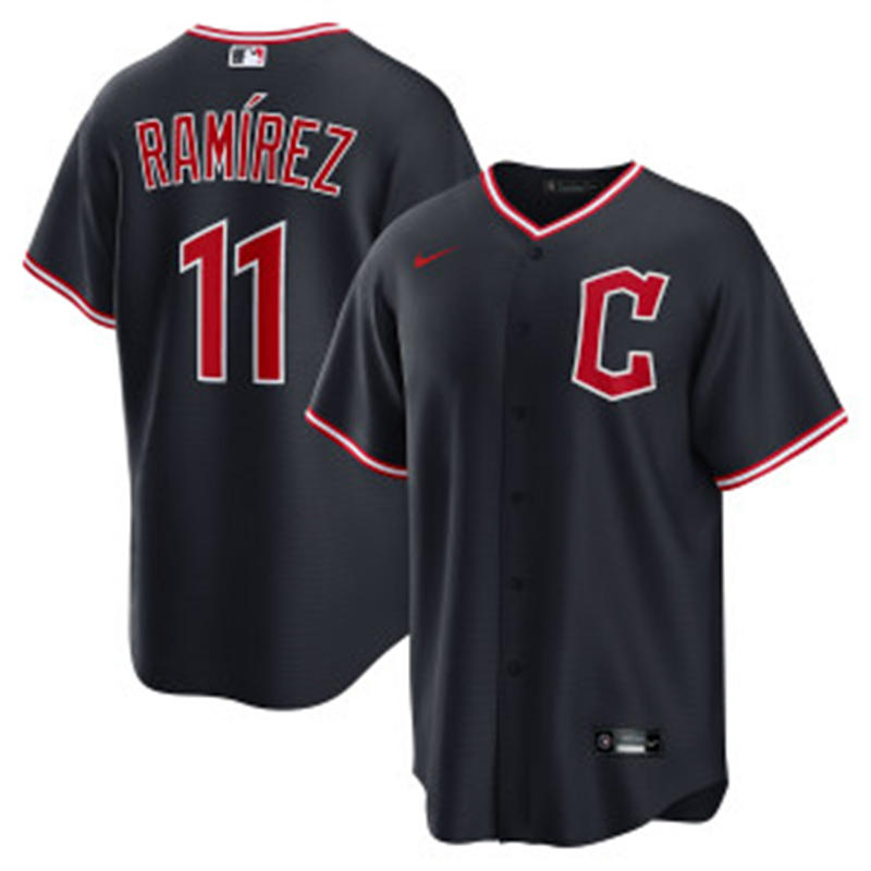 Womens Cleveland Guardians #11 Jose Ramirez Nike 2025 Navy Alternate Limited Player Jersey