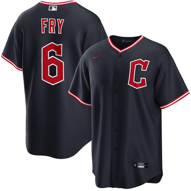 Womens Cleveland Guardians #6 David Fry Nike 2025 Navy Alternate Limited Player Jersey