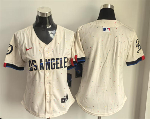 Womens Los Angeles Dodgers Blank 2024 City Connect Limited Player Jersey - Cream