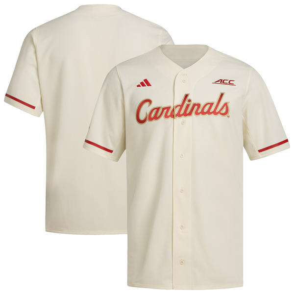 Mens Youth Louisville Cardinals Custom 2025 Cream College Baseball Game Jersey