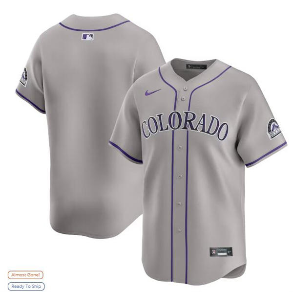 Youth Colorado Rockies Blank Nike Gray Road Vapor  Limited Jersey