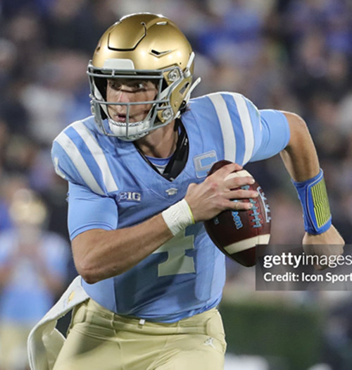 Mens Youth UCLA Bruins #4 Ethan Garbers Light Blue College Football Game Jersey