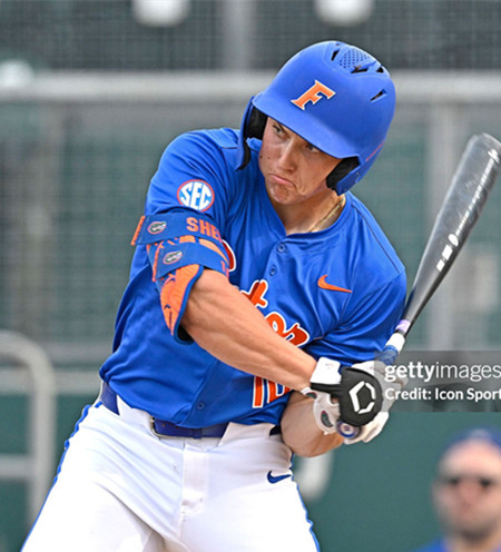 Mens Youth Florida Gators #10 Colby Shelton Royal Gators College Baseball Game Jersey