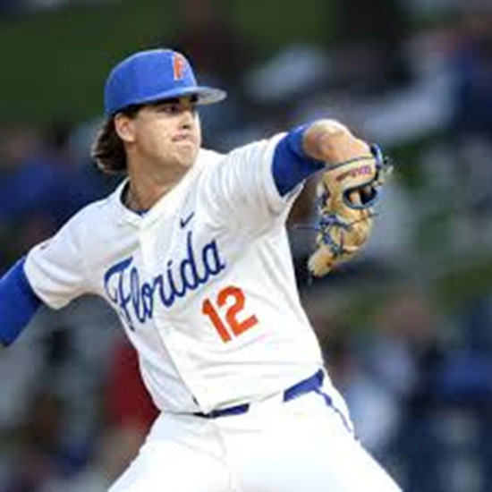 Mens Youth Florida Gators #12 Liam Peterson White College Baseball Game Jersey