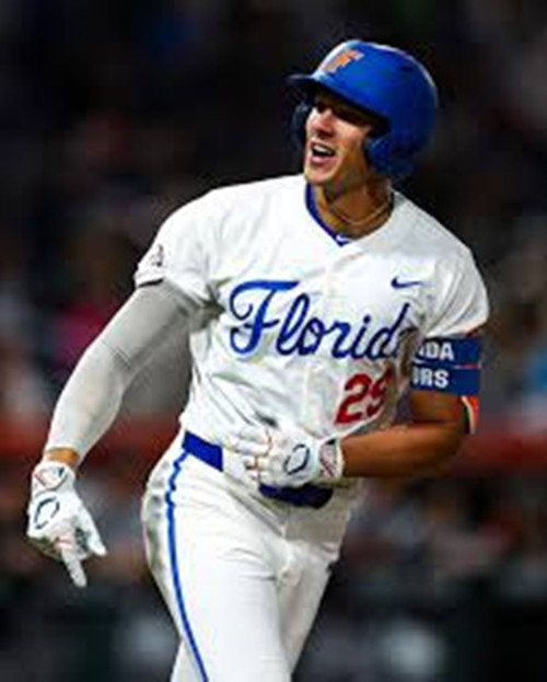 Mens Youth Florida Gators #29 Brody Donay White College Baseball Game Jersey