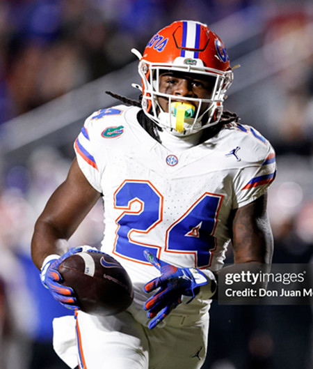 Mens Youth Florida Gators #24 Ja'kobi Jackson White College Football Game Jersey