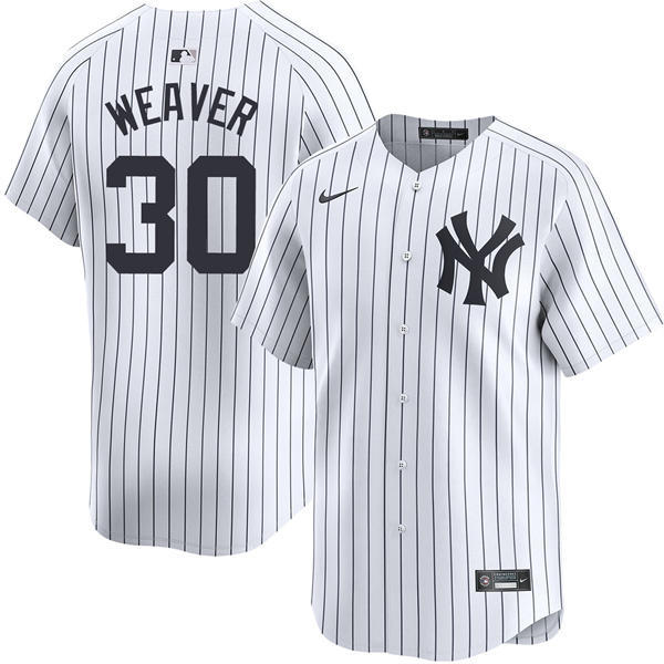 Mens New York Yankees #30 Luke Weaver Nike White Home with Name Limited Jersey