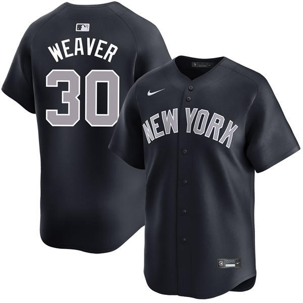 Mens New York Yankees #30 Luke Weaver Nike Navy Alternate 2nd with Name New York Limited Player Jersey
