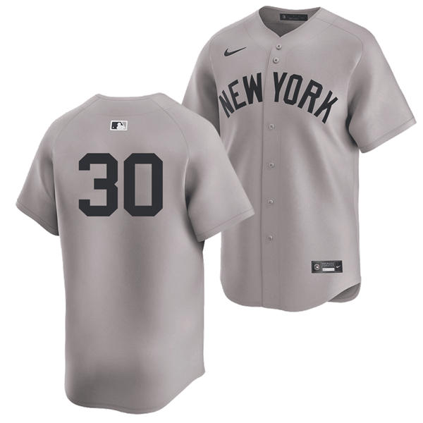 Mens New York Yankees #30 Luke Weaver Nike Gray Away Limited Player JJersey