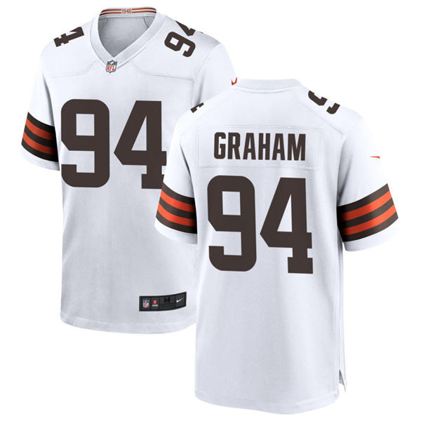Mens Cleveland Browns #94 Mason Graham Nike White Away Vapor F.U.S.E. Limited Jersey