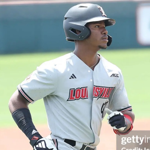 Mens Youth Louisville Cardinals #42 Eddie King Jr. 2025 Gray College Baseball Game Jersey