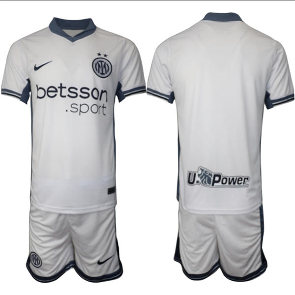 Mens Internazionale 2025 White Away Custom Soccer Jersey kit