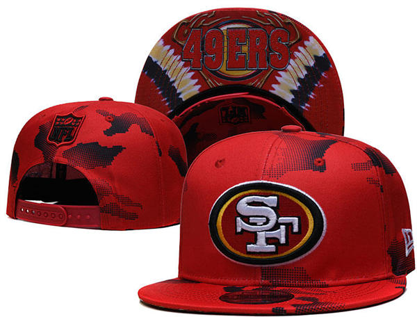 NFL San Francisco 49ers Red black Colorful Snapback Hat YD2503211 (13)