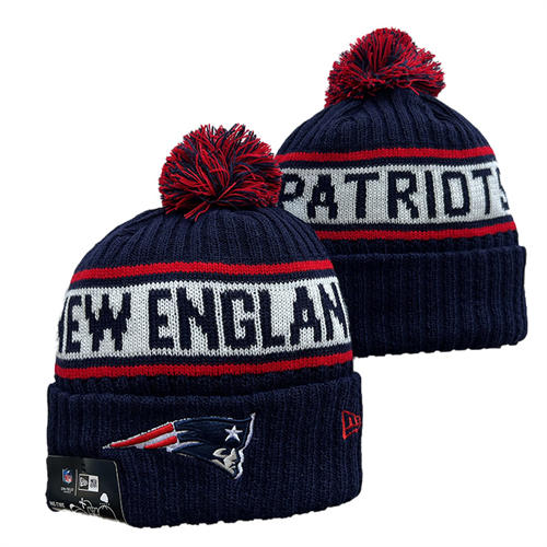 NFL New England Patriots navy white with colorful Cuffed Pom Knit Hat YD2503212 (7)