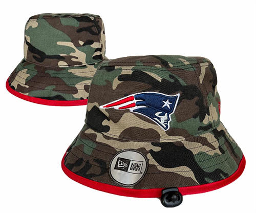 NFL New England Patriots camo red Bucket Hat YD2503211 (13)