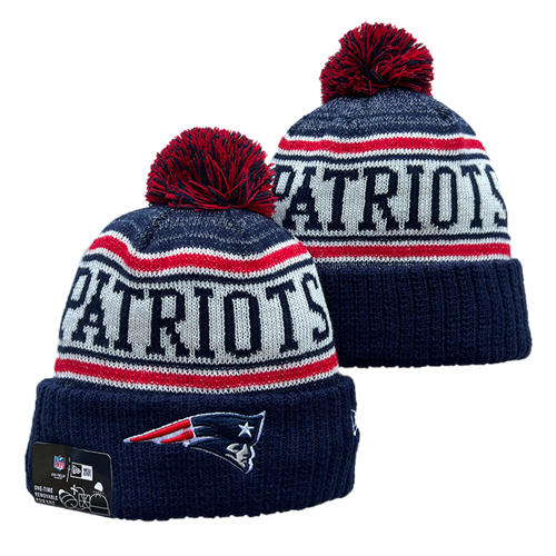 NFL New England Patriots navy white colorful Cuffed Pom Knit Hat YD2503212 (6)
