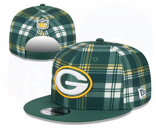 NFL Green Bay Packers green gird Snapback Hat YD2503211 (2)