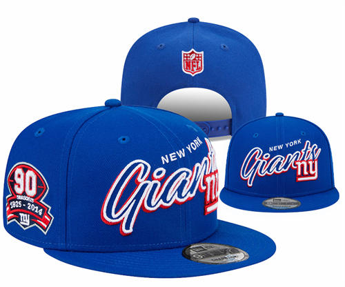 NFL New York Giants blue 90Th  Anniversary Snapback Hat YD2503211 (4)