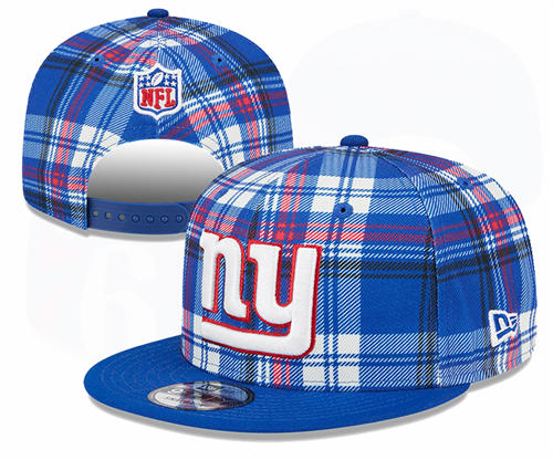 NFL New York Giants Blue Colorful Grid Snapback Hat YD2503211 (7)