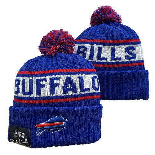 NFL Buffalo Bills Royal White with colorful Cuffed Pom Knit Hat YD2503212 (2)