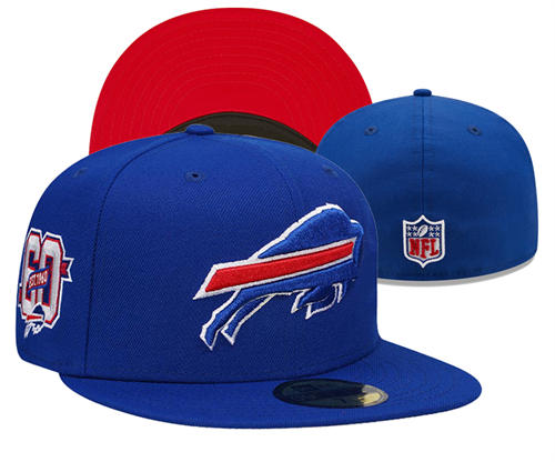 NFL Buffalo Bills Royal red 60 Anniversary Fitted Hat YD2503211 (5)