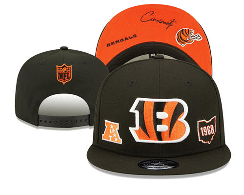 NFL Cincinnati Bengals black orange 1968 Anniversary Snapback Hat YD2503211 (8)