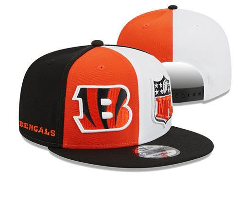 NFL Cincinnati Bengals black orange white multi-coloured Snapback Hat YD2503211 (4)