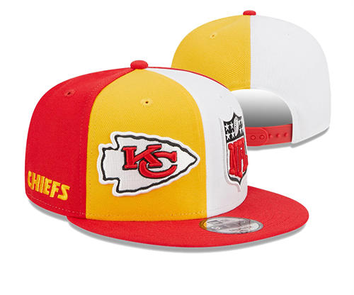 NFL Kansas City Chiefs red gold white multi-coloured Snapback Hat YD2503211 (6)