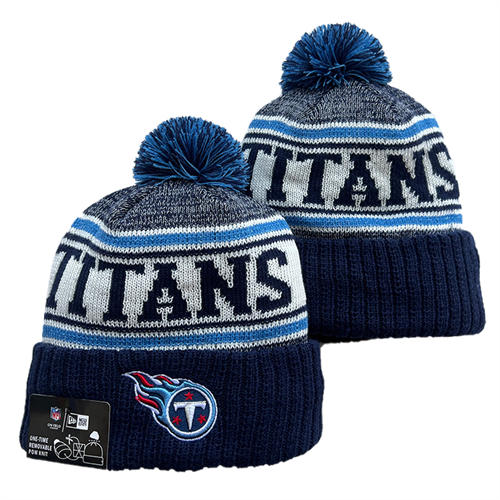 NFL Tennessee Titans navy white gray with colorful Cuffed Pom Knit Hat YD2503212 (11)