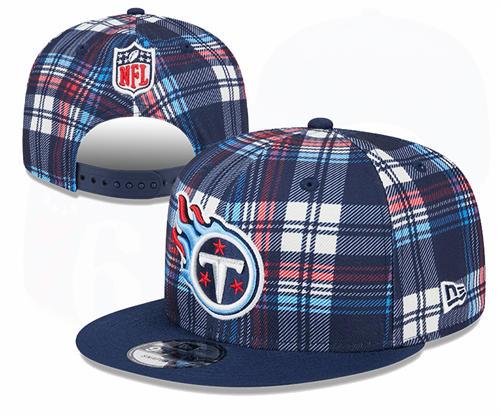 NFL Tennessee Titans navy grid Snapback Hat YD2503211 (1)