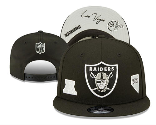 NFL Las Vegas Raiders black 2020  Anniversary Snapback Hat YD2503211 (22)