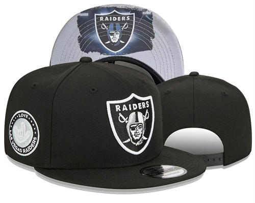 NFL Las Vegas Raiders black love embroidered Snapback Hat YD2503211 (26)
