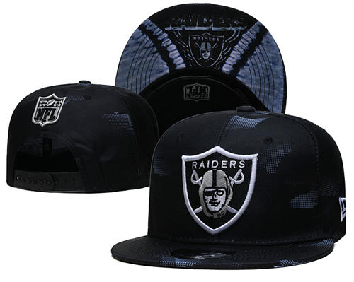 NFL Las Vegas Raiders black white colorful Snapback Hat YD2503211 (12)