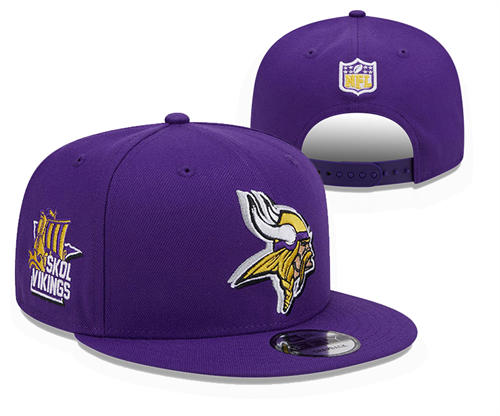 NFL Minnesota Vikings Purple Skol Vikings Snapback Hat YD2503211 (1)