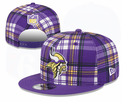 NFL Minnesota Vikings purple gird Snapback Hat YD2503211 (2)