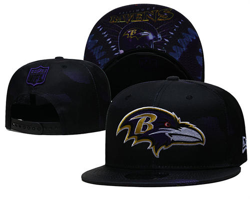 NFL Baltimore Ravens Black Colorful Snapback Hat YD2503211 (9)