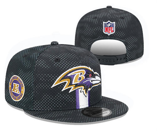 NFL Baltimore Ravens Black Sideline  Snapback Hat YD2503211 (11)