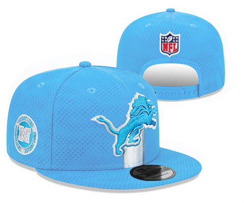 NFL Detroit Lions Blue Sideline NFC Snapback Hat YD2503211 (2)