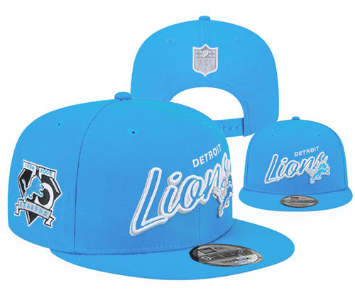 NFL Detroit Lions Blue 1934-2008 75TH Anniversary Snapback Hat YD2503211 (8)