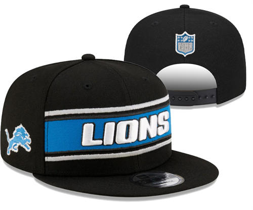 NFL Detroit Lions Black Classics Snapback Hat YD2503211 (11)